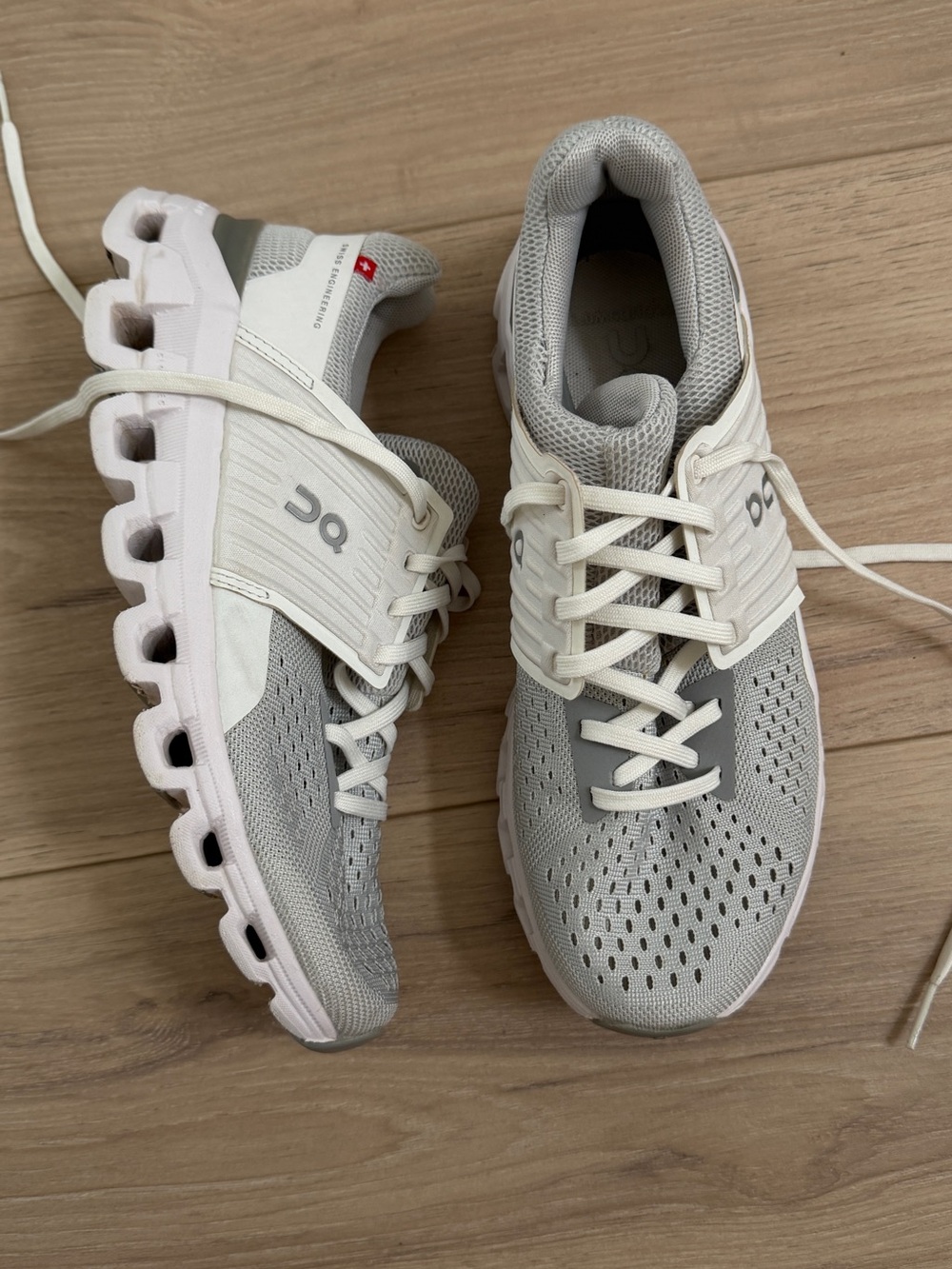 On Running Women's Neutral-Gray Cloudflow Athletic Sneakers